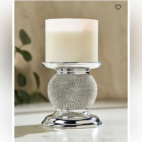 💎Bling Applique Pedestal 3-Wick Candle Holder by B&BW, NWTag + Mfg Box - Picture 4 of 5